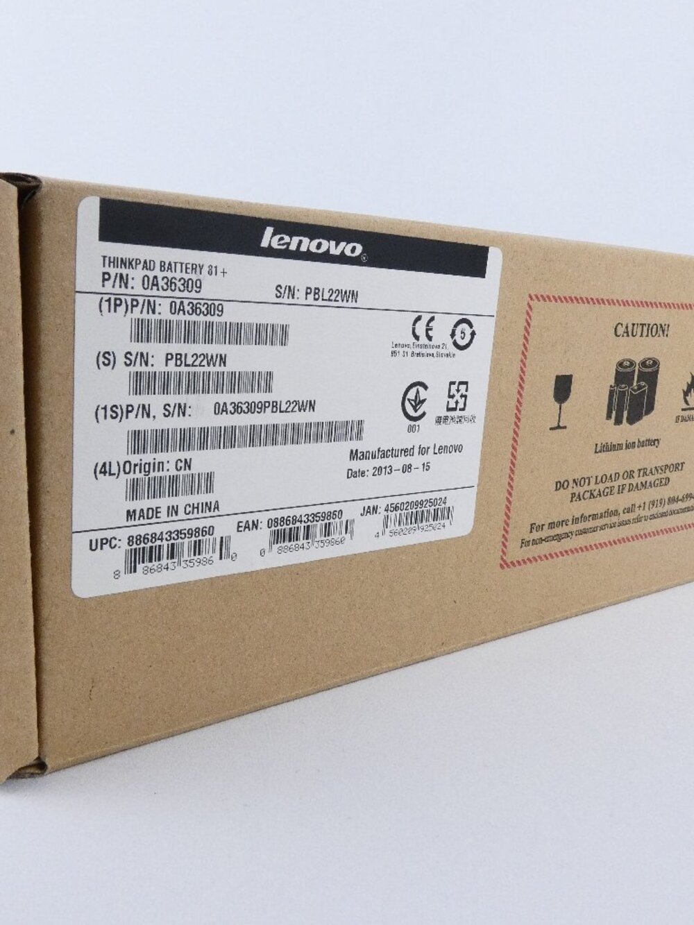 Lenovo ThinkPad Battery 81 + Plus Laptop Part 0A36309 - Genuine OEM Lenovo Part